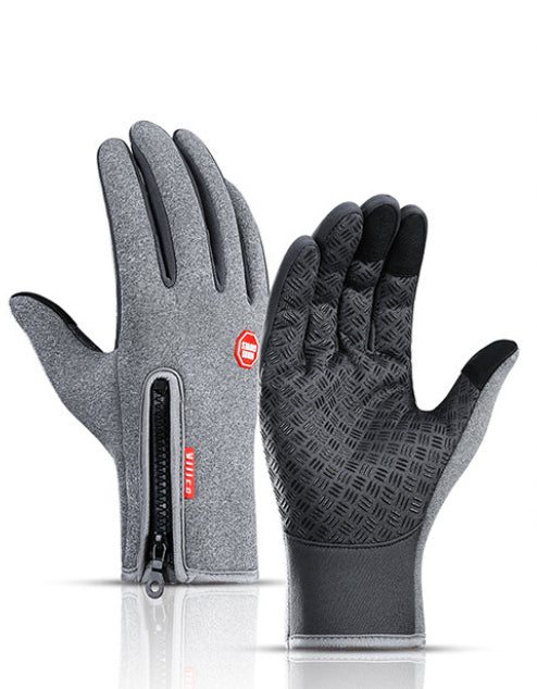 Heated Winter Waterproof Gloves — Grey / L