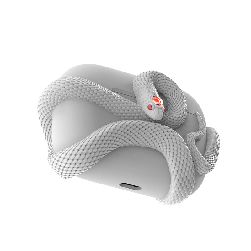 Snake Earphone Protective Case — White / AirPods Pro